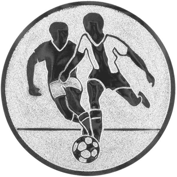 Emblemat Piłka Nożna Mężczyzn srebrny | aluminium 25mm