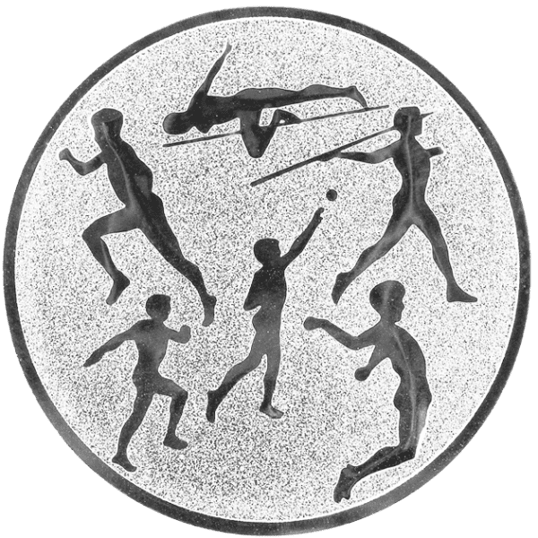 Emblemat Lekkoatletyka srebrny | aluminium 25mm