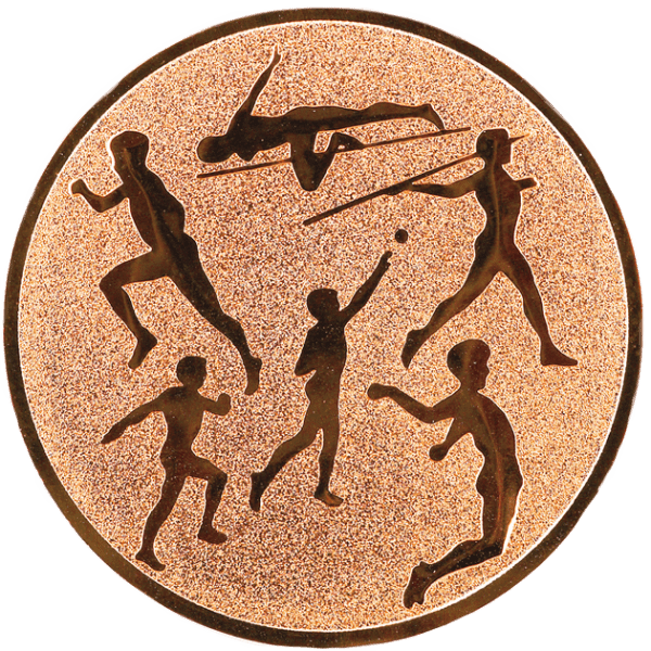 Emblemat Lekkoatletyka brązowy | aluminium 25mm