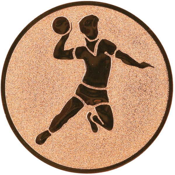 Emblemat Piłka Ręczna brązowy | aluminium 25mm