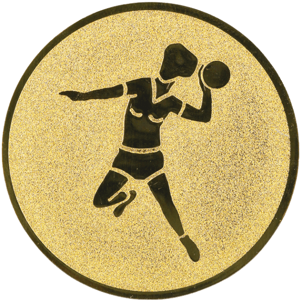Emblemat Piłka Ręczna złoty | aluminium 25mm