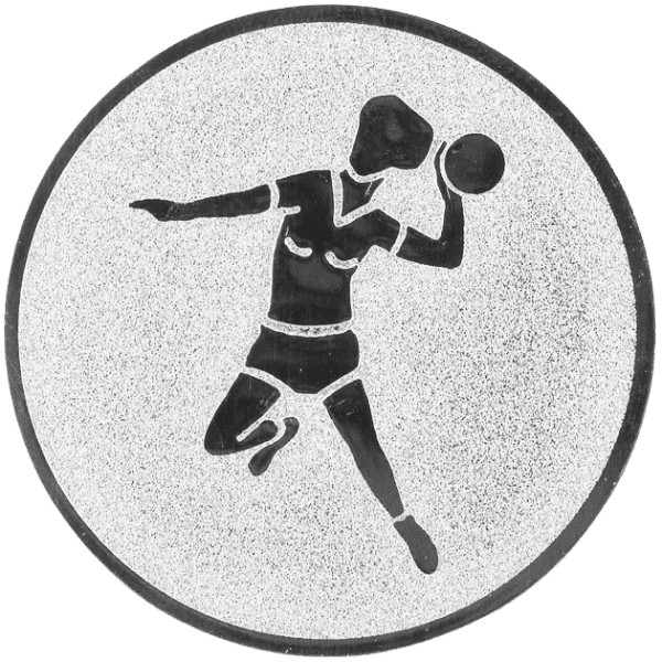 Emblemat Piłka Ręczna srebrny | aluminium 25mm
