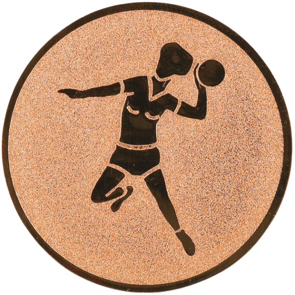 Emblemat Piłka Ręczna brązowy | aluminium 25mm