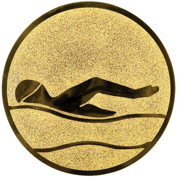 Emblemat Pływanie złoty | aluminium 25mm