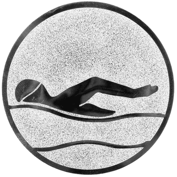 Emblemat Pływanie srebrny | aluminium 25mm
