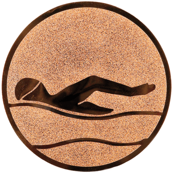 Emblemat Pływanie brązowy | aluminium 25mm