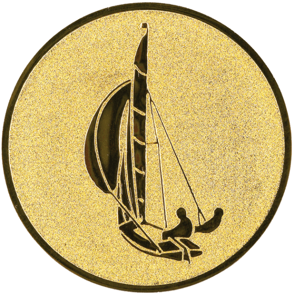 Emblemat Żeglarstwo złoty | aluminium 25mm