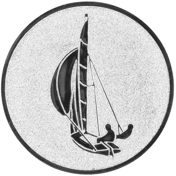 Emblemat Żeglarstwo srebrny | aluminium 25mm