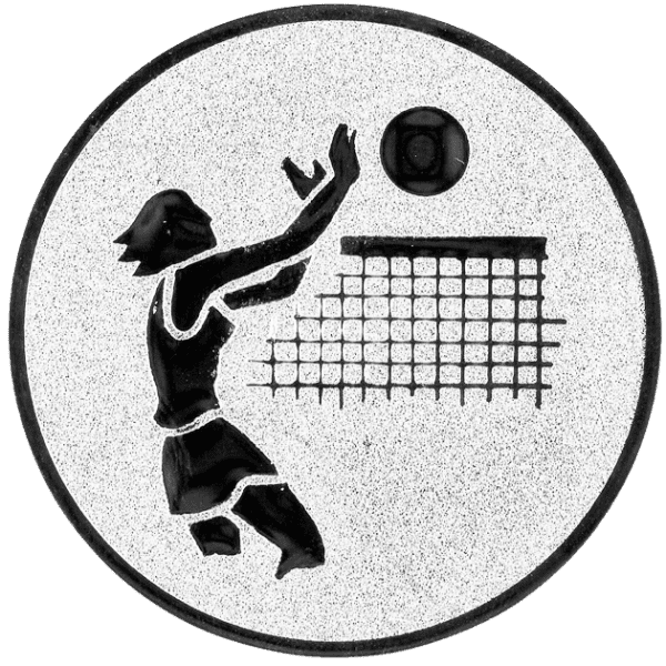 Emblemat Siatkówka srebrny | aluminium 25mm