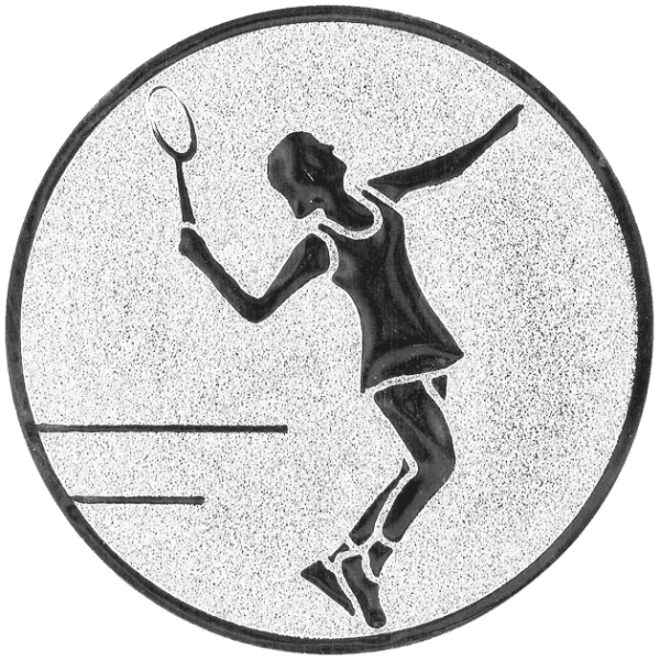 Emblemat Tenis srebrny | aluminium 25mm