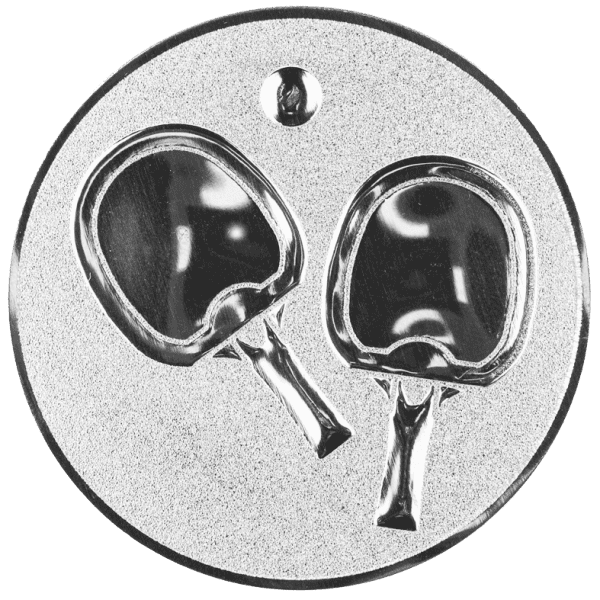 Emblemat Tenis Stołowy srebrny | aluminium 25mm