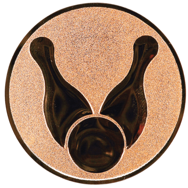 Emblemat Bowling brązowy | aluminium 25mm