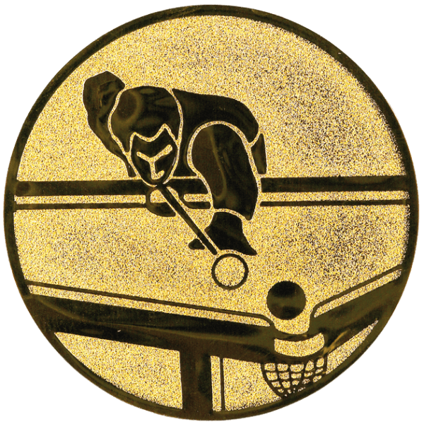 Emblemat Bilard złoty | aluminium 25mm