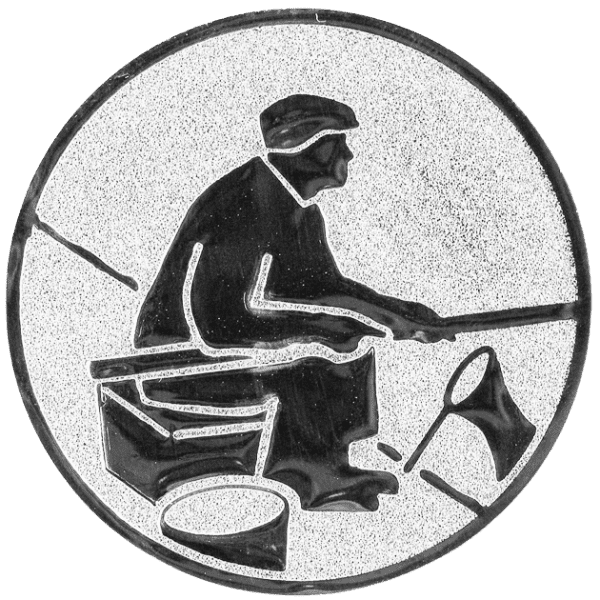 Emblemat Wędkarstwo srebrny | aluminium 25mm