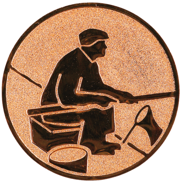 Emblemat Wędkarstwo brązowy | aluminium 25mm