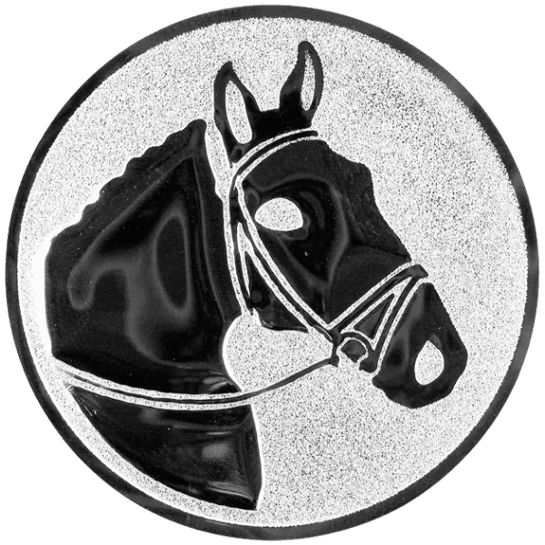 Emblemat Jeździectwo srebrny | aluminium 25mm