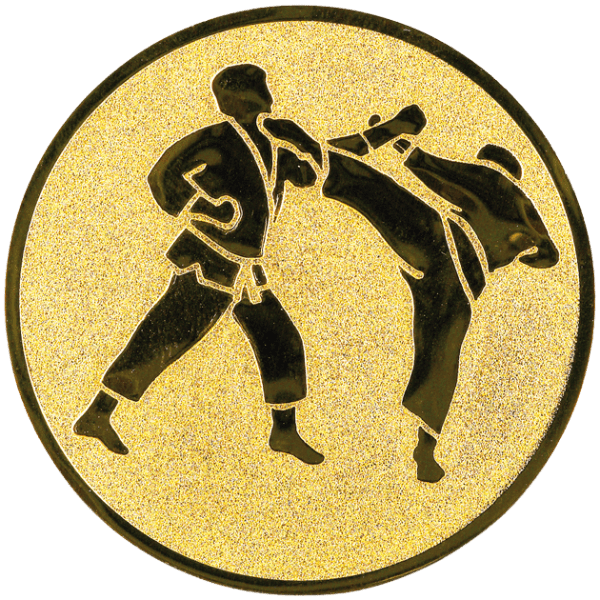 Emblemat Karate złoty | aluminium 25mm