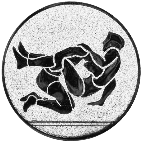 Emblemat Zapasy srebrny | aluminium 25mm
