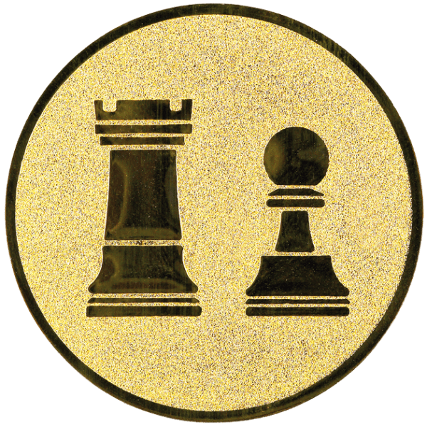 Emblemat Szachy złoty | aluminium 25mm