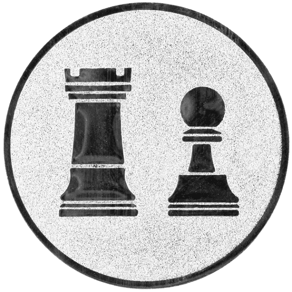 Emblemat Szachy srebrny | aluminium 25mm