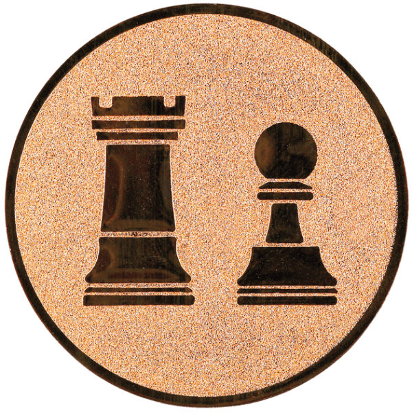 Emblemat Szachy brązowy | aluminium 25mm