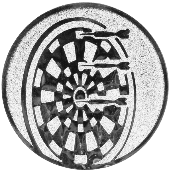 Emblemat Dart srebrny | aluminium 25mm