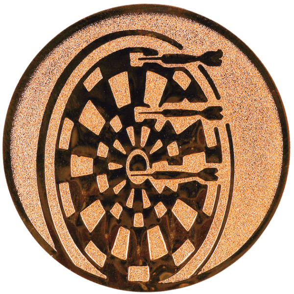 Emblemat Dart brązowy | aluminium 25mm