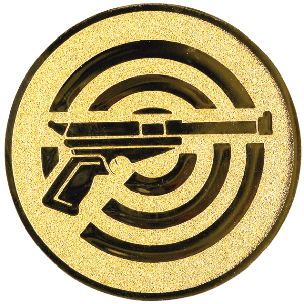 Emblemat Strzelectwo złoty | aluminium 25mm