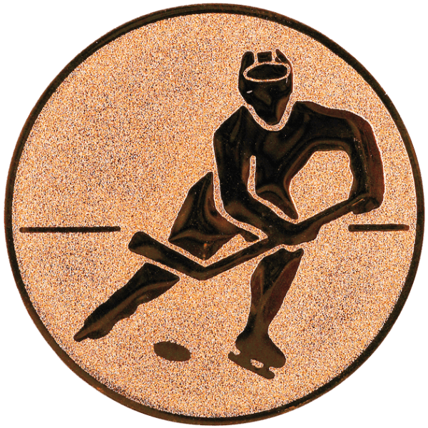 Emblemat Hokej na Lodzie brązowy | aluminium 25mm
