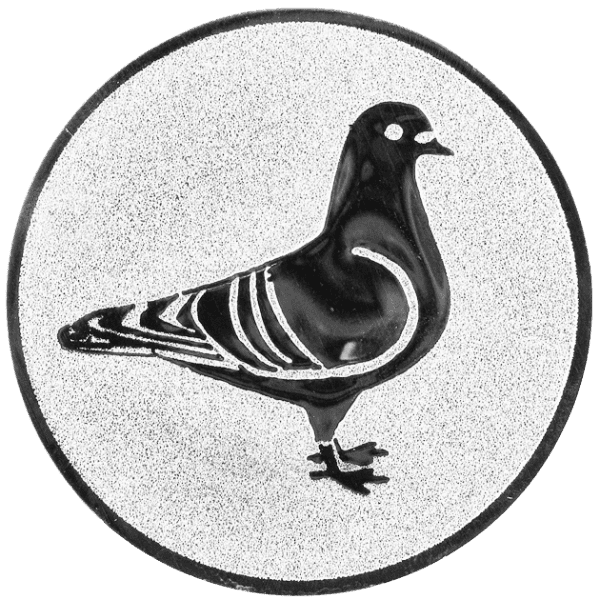 Emblemat Gołębiarstwo srebrny | aluminium 25mm