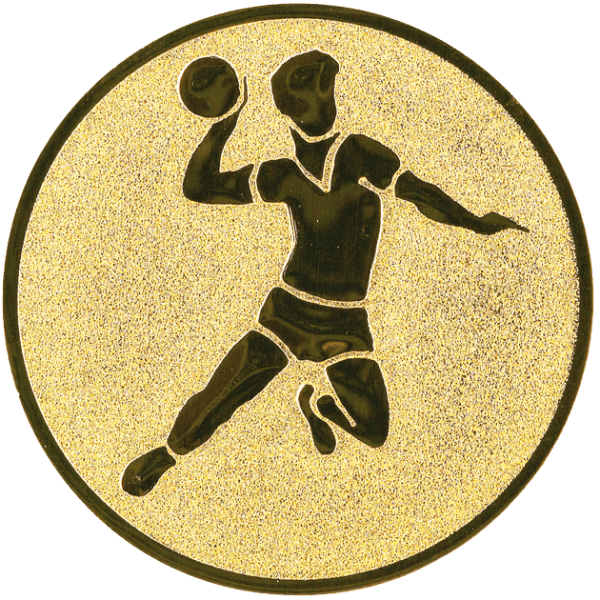Emblemat Piłka Ręczna złoty | aluminium 50mm