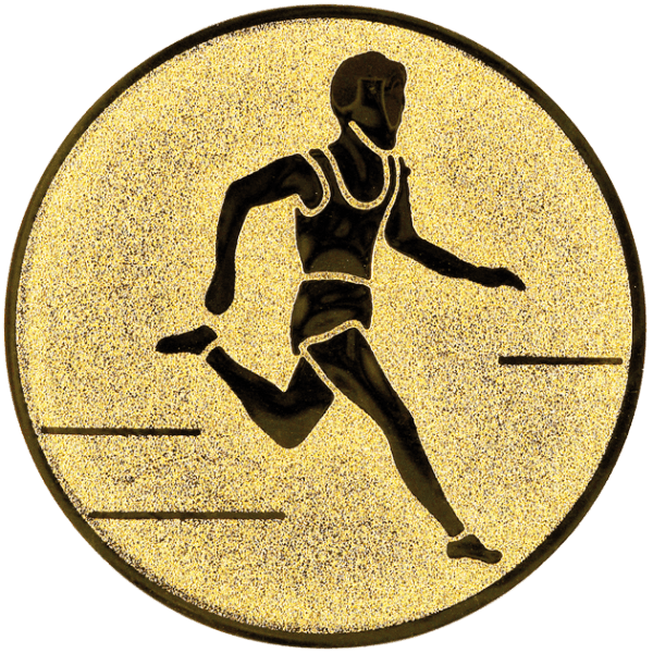 Emblemat Bieganie złoty | aluminium 50mm