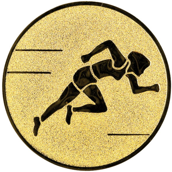 Emblemat Bieganie złoty | aluminium 50mm