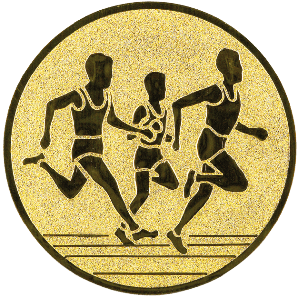 Emblemat Bieganie złoty | aluminium 50mm