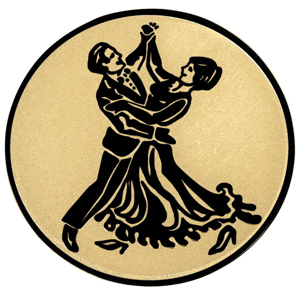 Emblemat Taniec złoty | aluminium 50mm