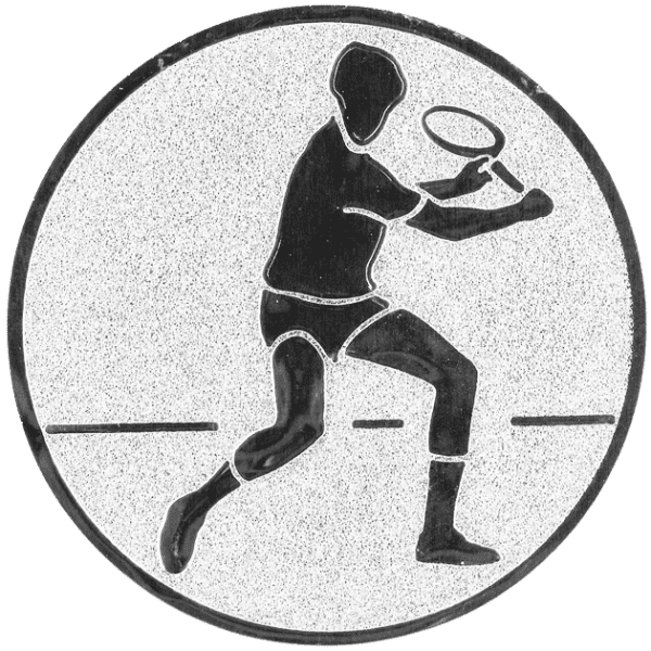 Emblemat Tenis srebrny | aluminium 50mm