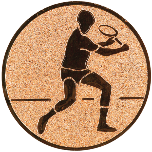 Emblemat Tenis brązowy | aluminium 50mm