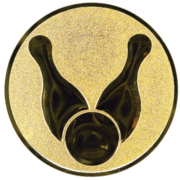 Emblemat Bowling złoty | aluminium 50mm