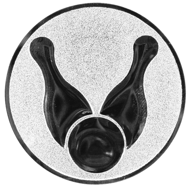 Emblemat Bowling srebrny | aluminium 50mm