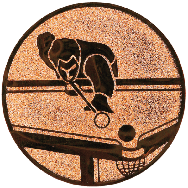 Emblemat Bilard brązowy | aluminium 50mm