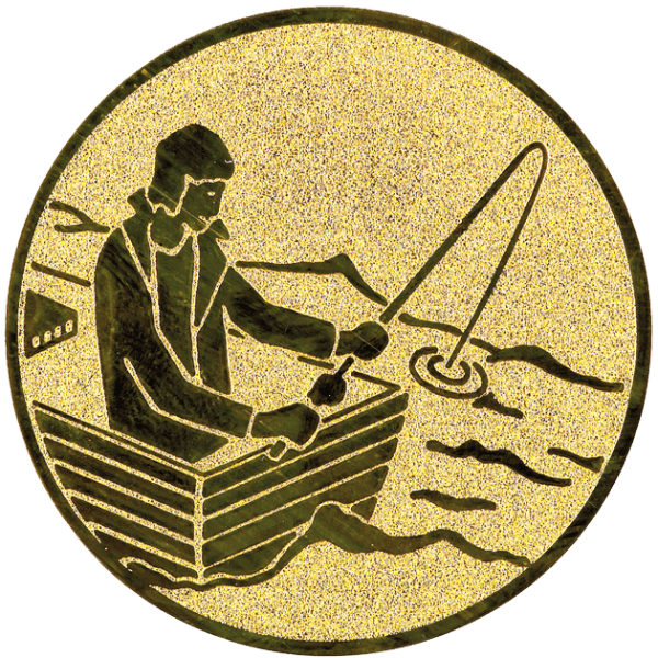 Emblemat Wędkarstwo złoty | aluminium 50mm
