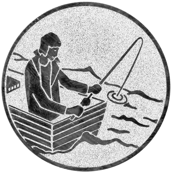 Emblemat Wędkarstwo srebrny | aluminium 50mm