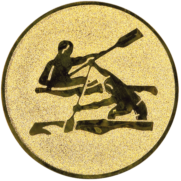 Emblemat Kajakarstwo złoty | aluminium 50mm