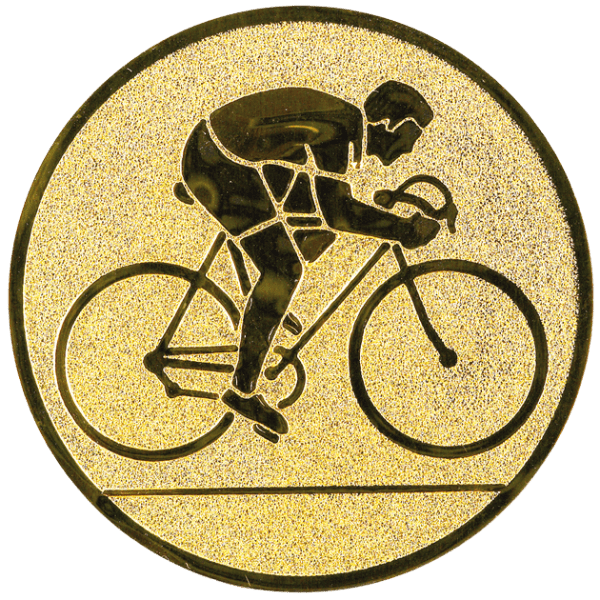 Emblemat Kolarstwo złoty | aluminium 50mm