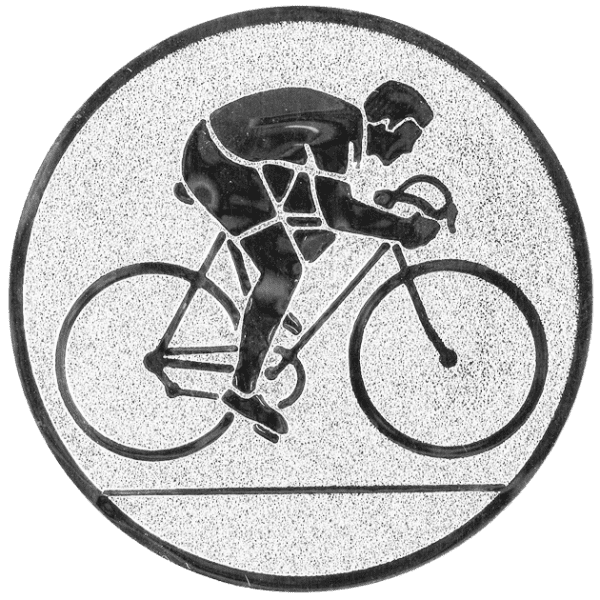 Emblemat Kolarstwo srebrny | aluminium 50mm