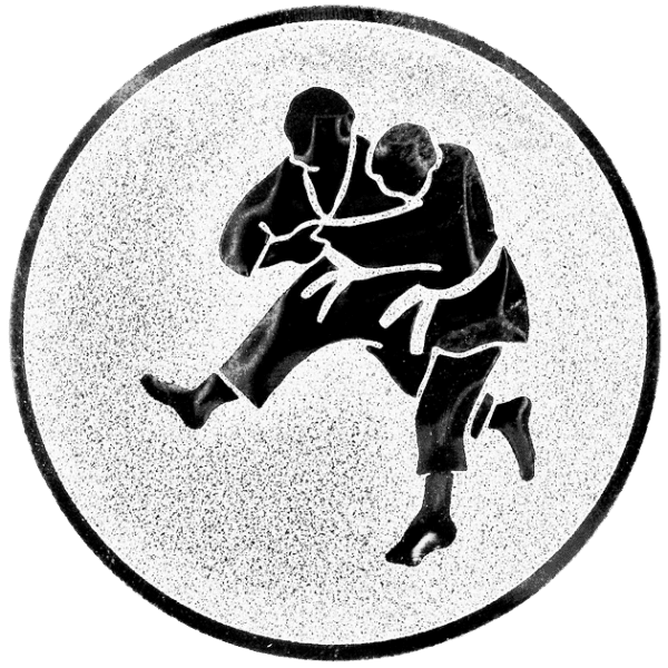 Emblemat Judo srebrny | aluminium 50mm