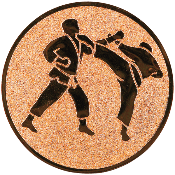 Emblemat Karate brązowy | aluminium 50mm