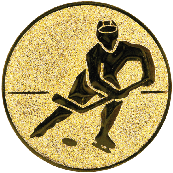 Emblemat Hokej na Lodzie złoty | aluminium 50mm