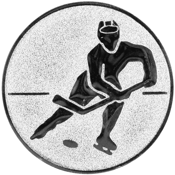 Emblemat Hokej na Lodzie srebrny | aluminium 50mm