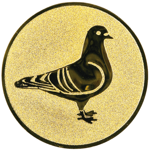 Emblemat Gołębiarstwo złoty | aluminium 50mm